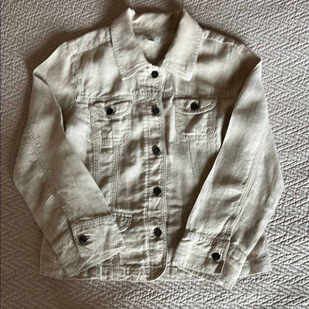 Stylish Cream Linen Jacket